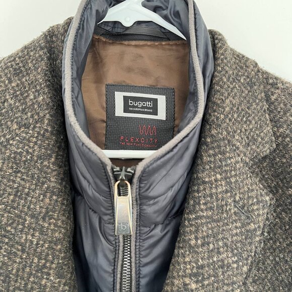 Bugatti Men's Winter Wool Coat size US 42R - Picture 9 of 14